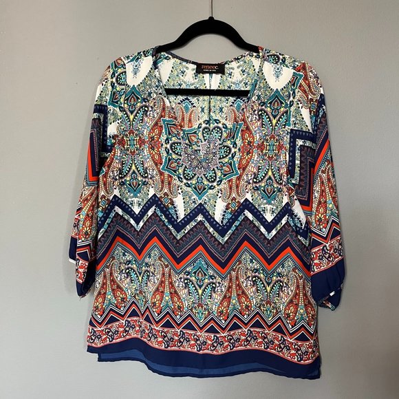 Renee C. Tops - Tadeo V Neck Blouse